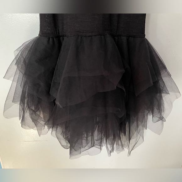 Brunello Cucinelli gray/black wool knit tank dress with tulle skirt, XS - Picture 3 of 7